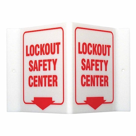 Brady Lockout Sign, Acrylic, Rectangle, English V1LS01A
